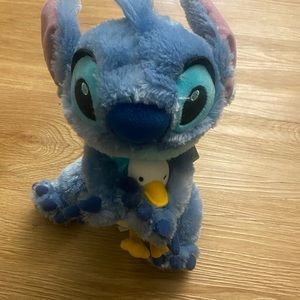 Disney Stitch holding duck plush rare